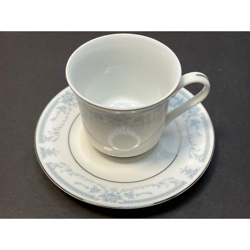 Blue Whisper by Sheffield coffee cups & saucers set of 6 made in Japan 1985 tea - Picture 5 of 16